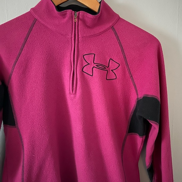 Under Armour 1/4 Zip Fleece Pink Medium - Picture 3 of 10